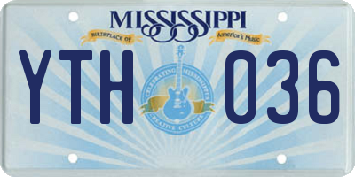 MS license plate YTH036