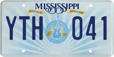 MS license plate YTH041