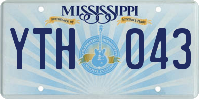 MS license plate YTH043