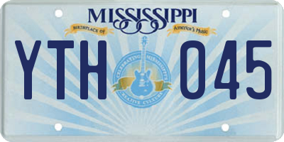 MS license plate YTH045