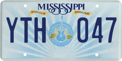 MS license plate YTH047