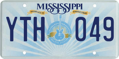 MS license plate YTH049
