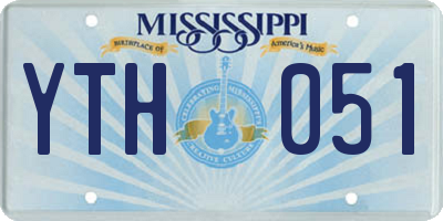 MS license plate YTH051