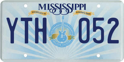 MS license plate YTH052