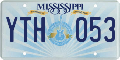 MS license plate YTH053