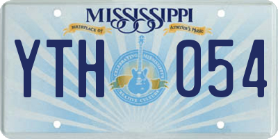 MS license plate YTH054