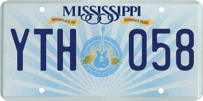 MS license plate YTH058