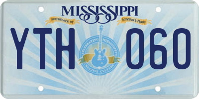 MS license plate YTH060