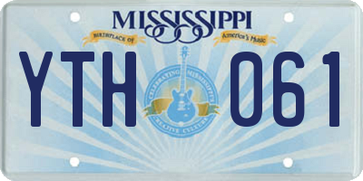 MS license plate YTH061