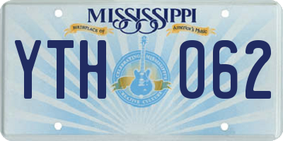 MS license plate YTH062
