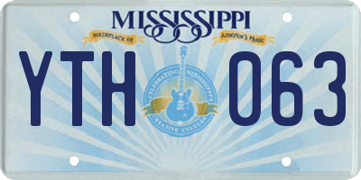 MS license plate YTH063