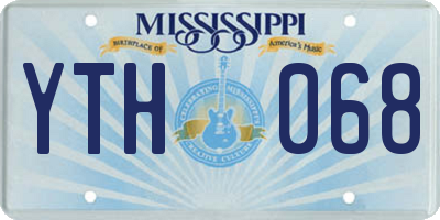 MS license plate YTH068