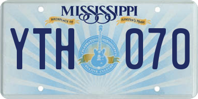 MS license plate YTH070