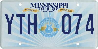 MS license plate YTH074