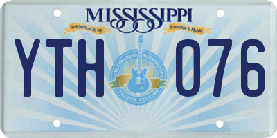 MS license plate YTH076