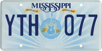MS license plate YTH077