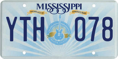 MS license plate YTH078