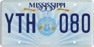 MS license plate YTH080