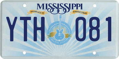MS license plate YTH081