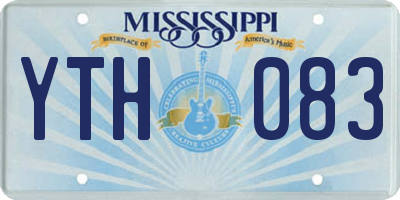 MS license plate YTH083