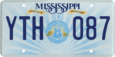 MS license plate YTH087
