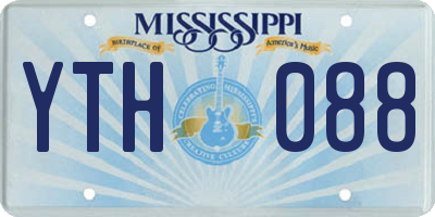 MS license plate YTH088