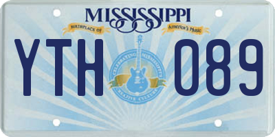 MS license plate YTH089