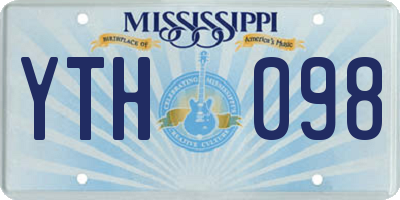 MS license plate YTH098