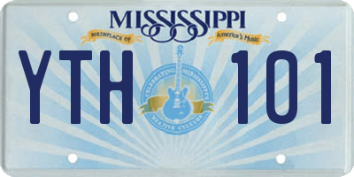 MS license plate YTH101