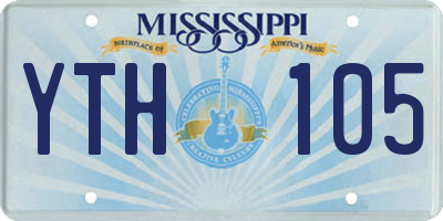 MS license plate YTH105