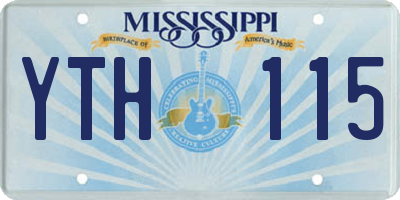 MS license plate YTH115