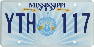 MS license plate YTH117