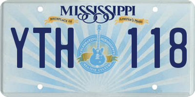 MS license plate YTH118