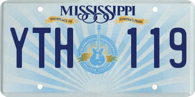 MS license plate YTH119