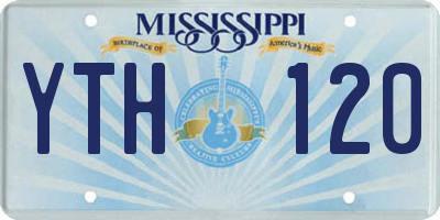 MS license plate YTH120