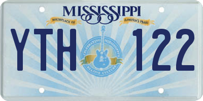 MS license plate YTH122