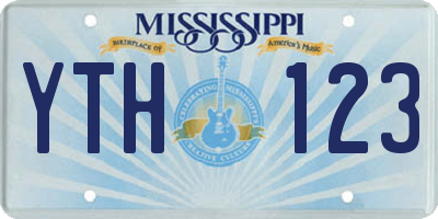 MS license plate YTH123