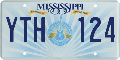 MS license plate YTH124