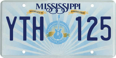 MS license plate YTH125