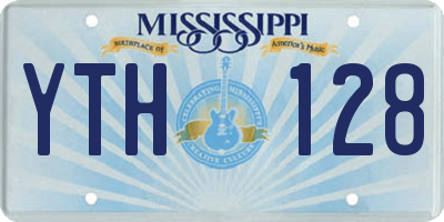 MS license plate YTH128
