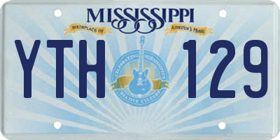 MS license plate YTH129