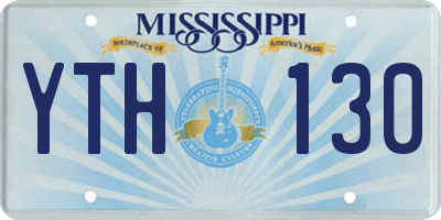 MS license plate YTH130