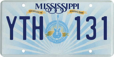 MS license plate YTH131