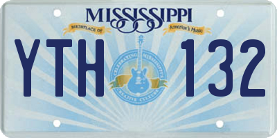 MS license plate YTH132