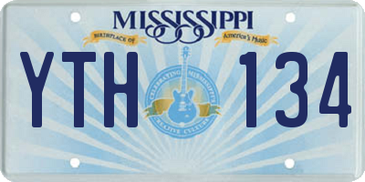 MS license plate YTH134