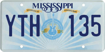 MS license plate YTH135