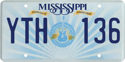 MS license plate YTH136