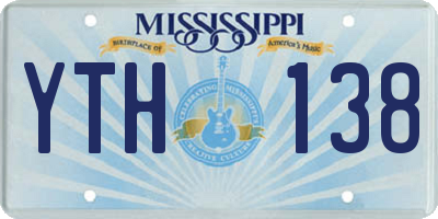MS license plate YTH138