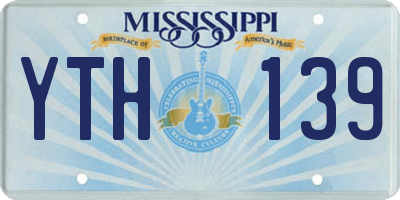MS license plate YTH139