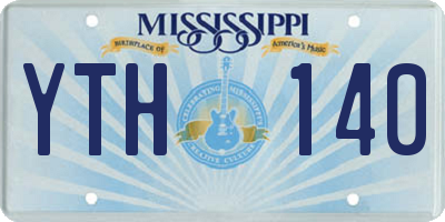 MS license plate YTH140